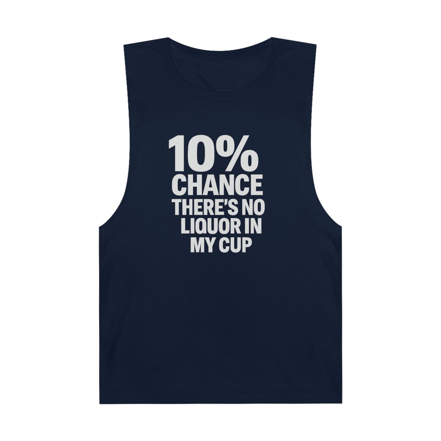 10% Chance There's No Liquor in My Cup - Men's Low Cutoff Tank