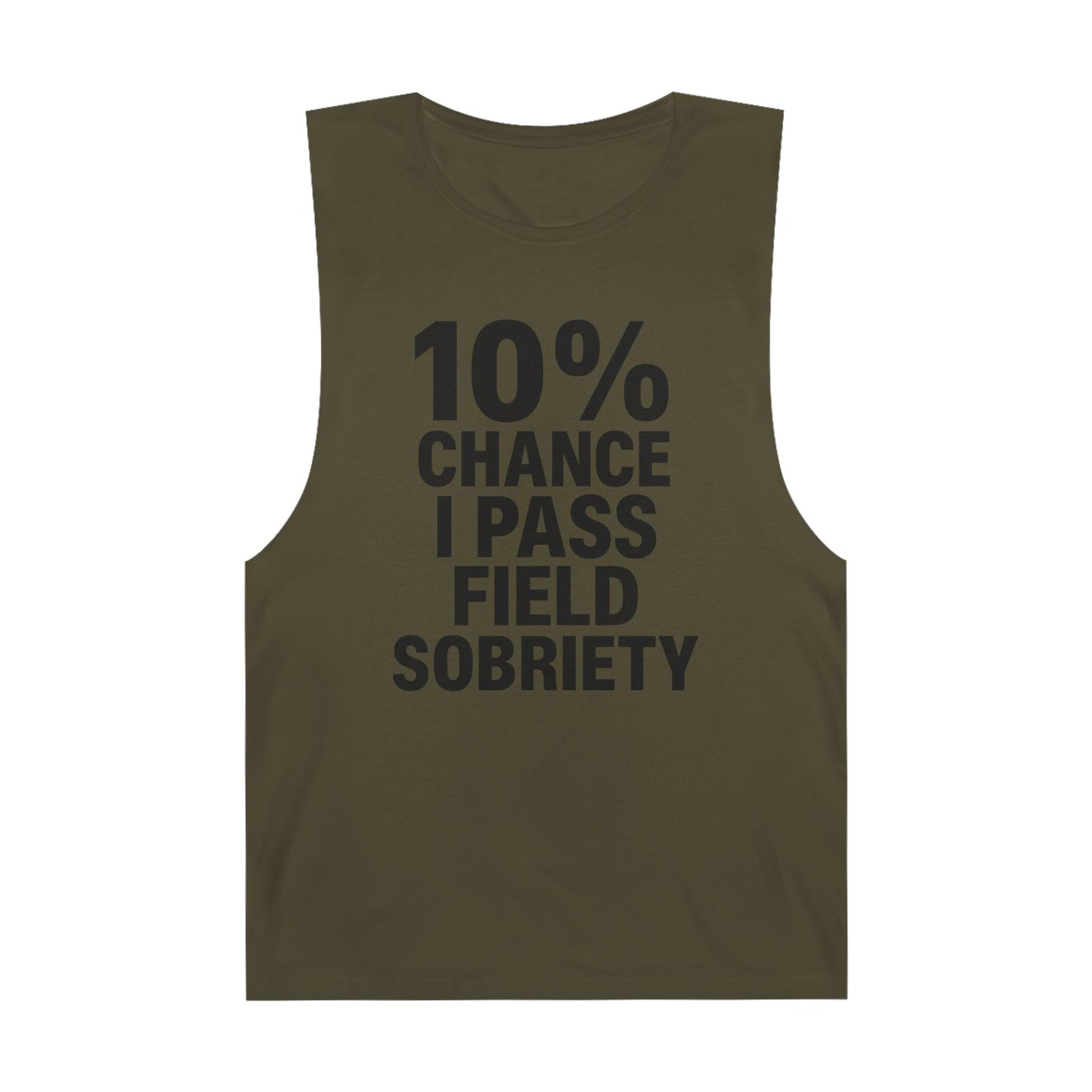 10% Chance I Pass Field Sobriety - Men's Low Cutoff Tank