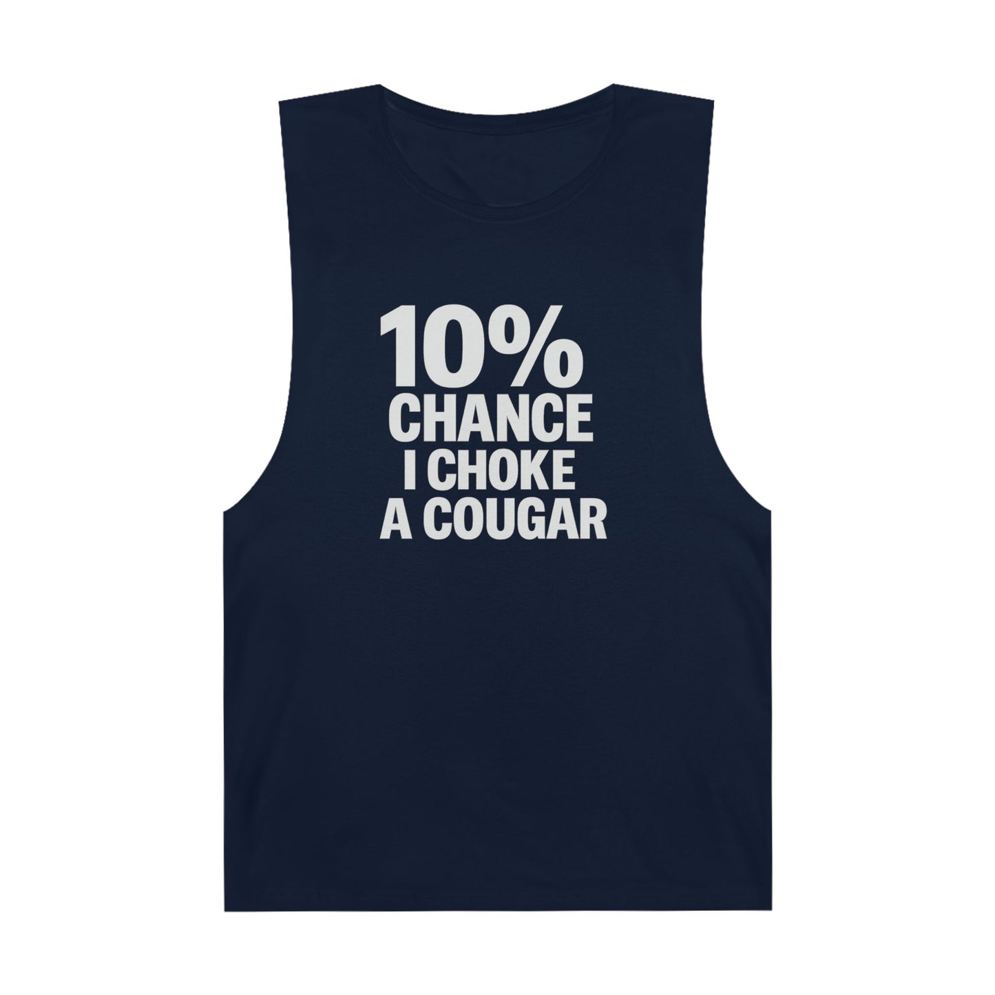 10% Chance I Choke A Cougar - Men's Low Cutoff Tank