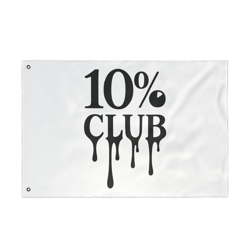 10% Club - White Premium Flag