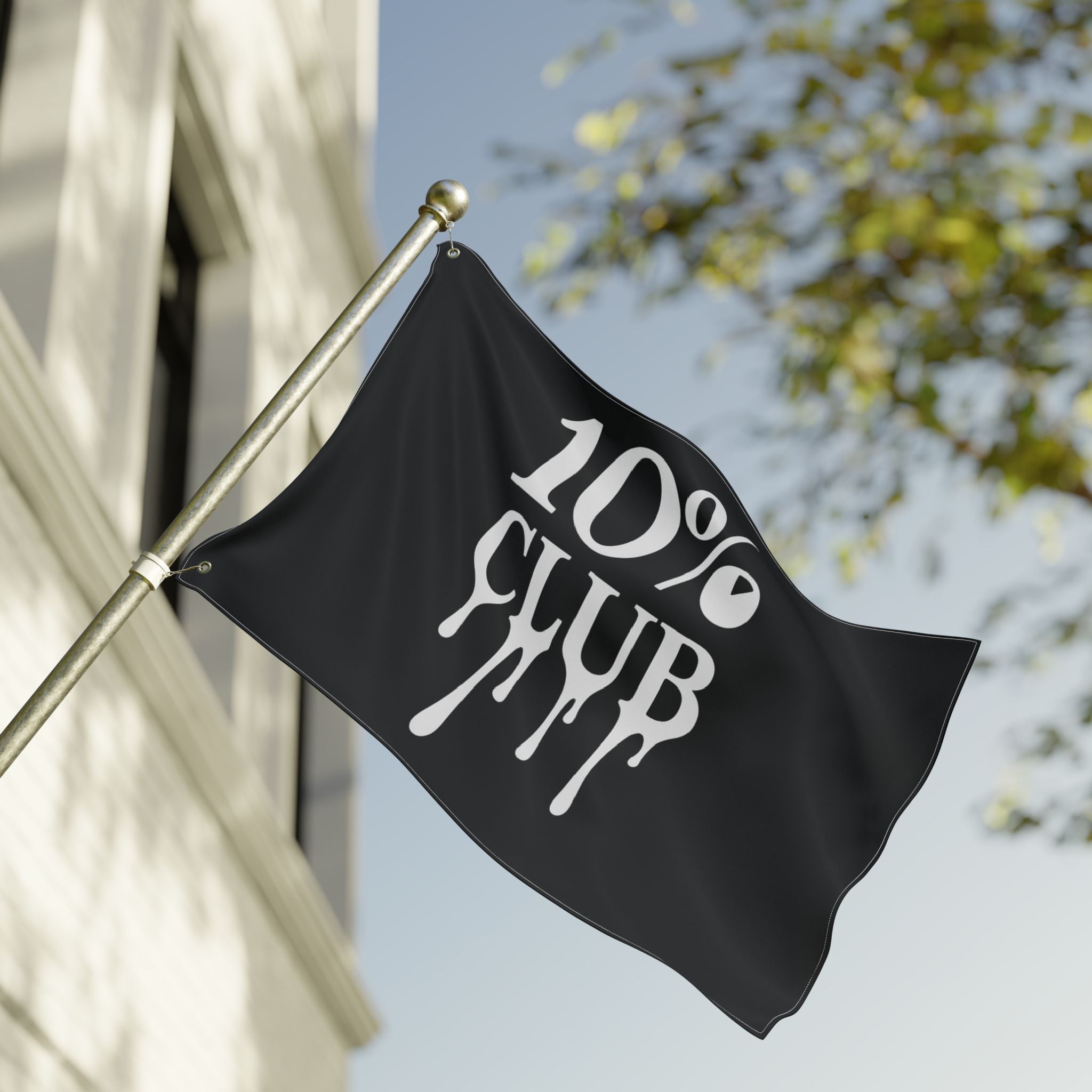 10% Club - Black Premium Flag