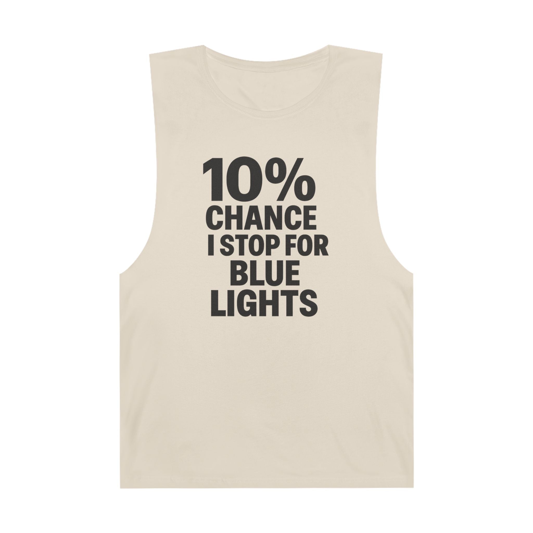 10% Chance I Stop For Blue Lights - Men's Low Cutoff Tank