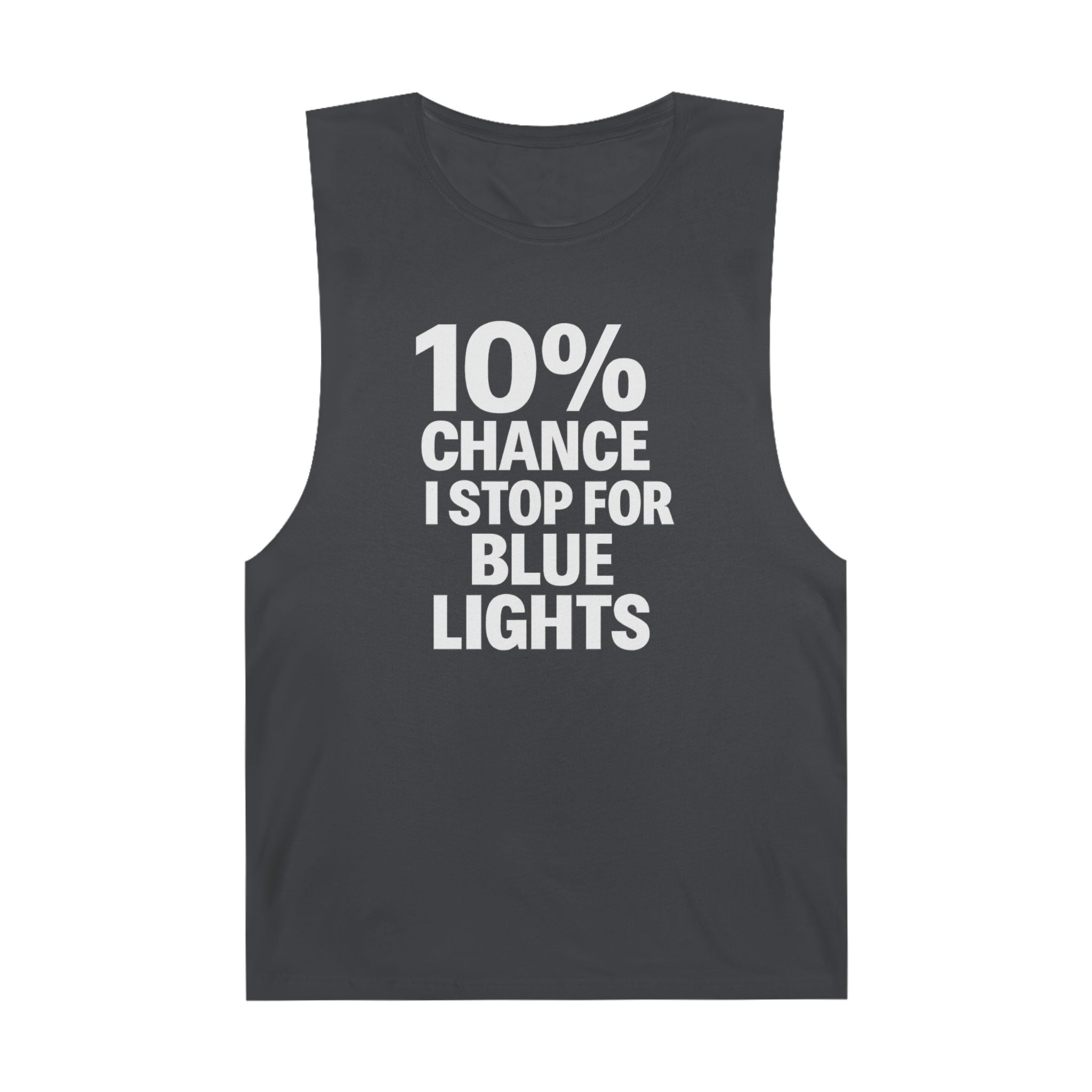10% Chance I Stop For Blue Lights - Men's Low Cutoff Tank