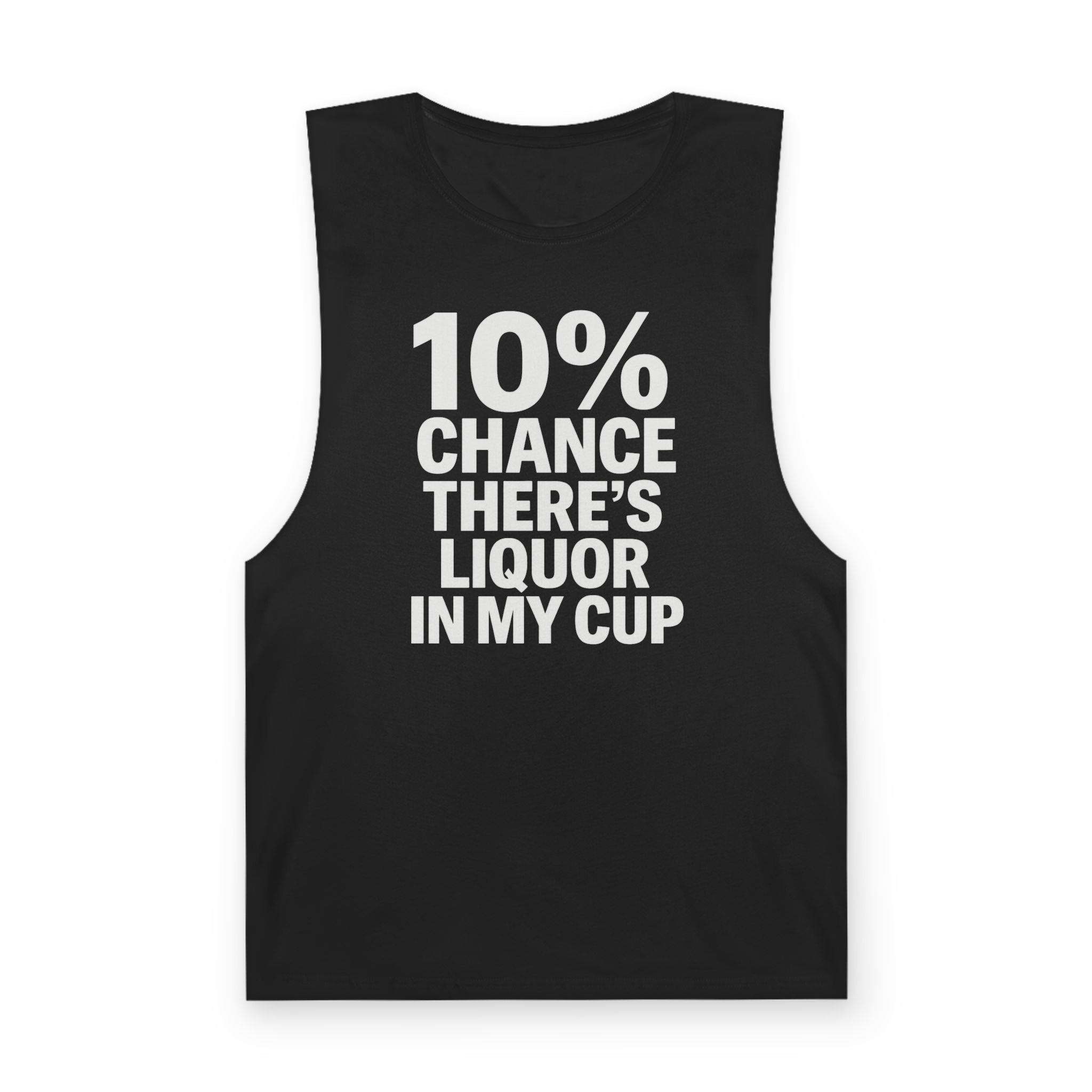 10% Chance There's Liquor in My Cup - Men's Low Cutoff Tank