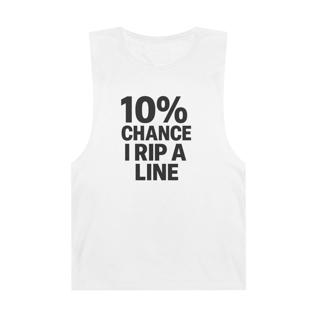 10% Chance I Rip A Line - Men's Low Cutoff Tank