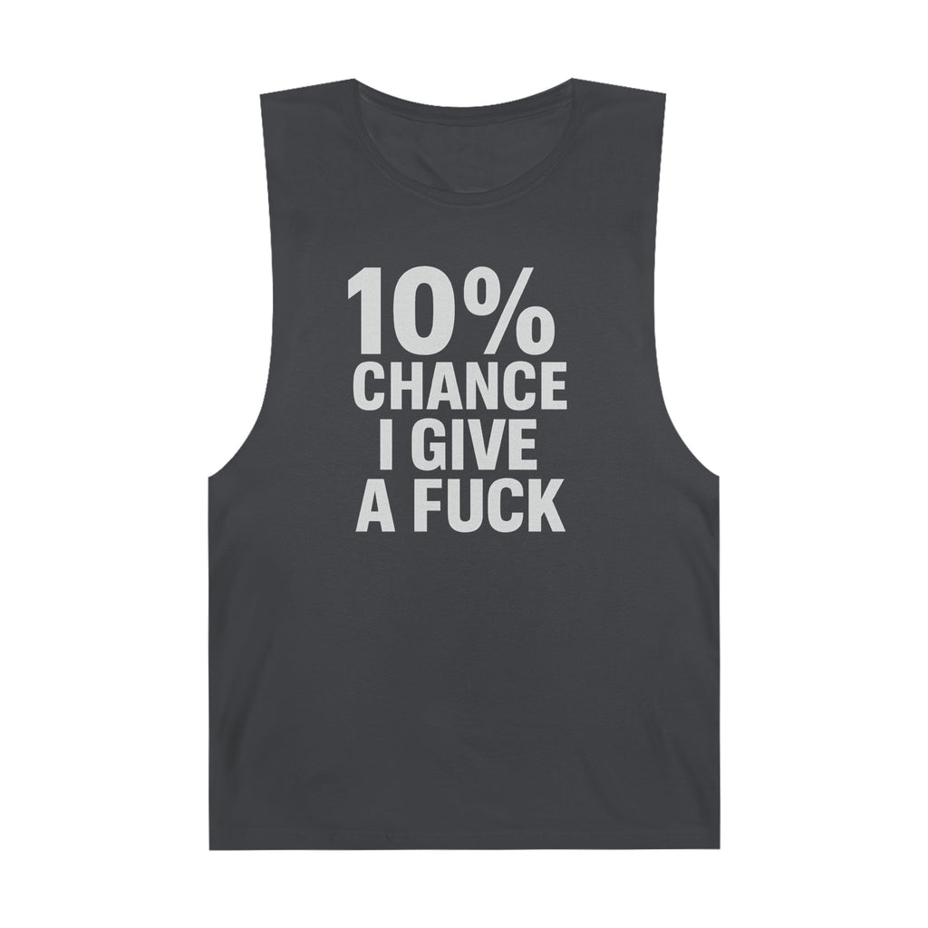 10% Chance I Give A Fuck - Men's Low Cutoff Tank