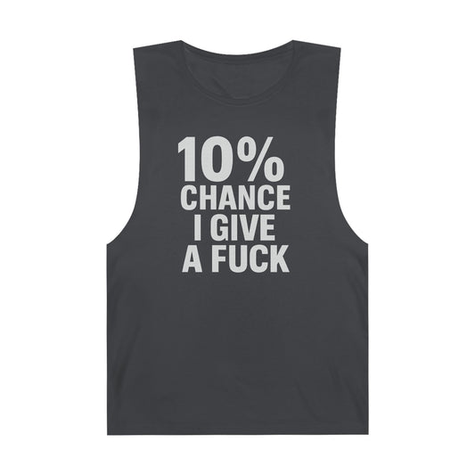 10% Chance I Give A Fuck - Men's Low Cutoff Tank