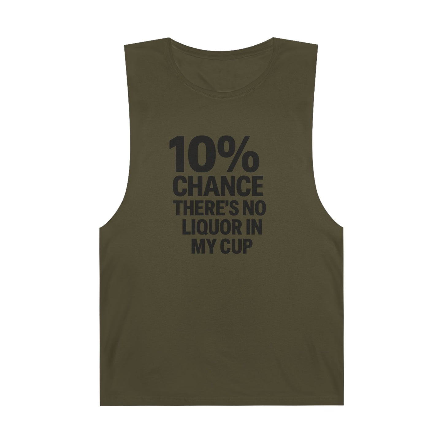 10% Chance There's No Liquor in My Cup - Men's Low Cutoff Tank