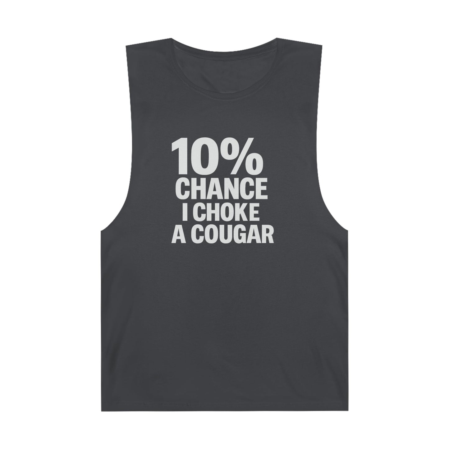 10% Chance I Choke A Cougar - Men's Low Cutoff Tank