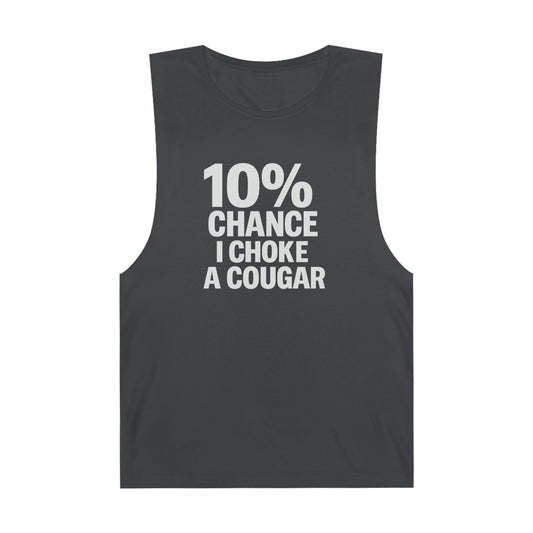 10% Chance I Choke A Cougar - Men's Low Cutoff Tank