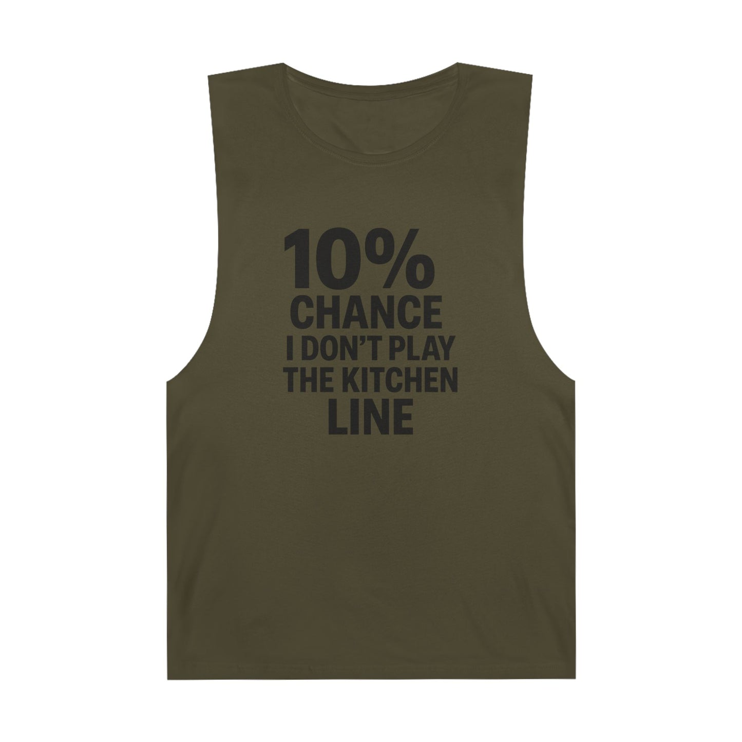 10% Chance I Don't Play the Kitchen Line - Men's Low Cutoff Tank