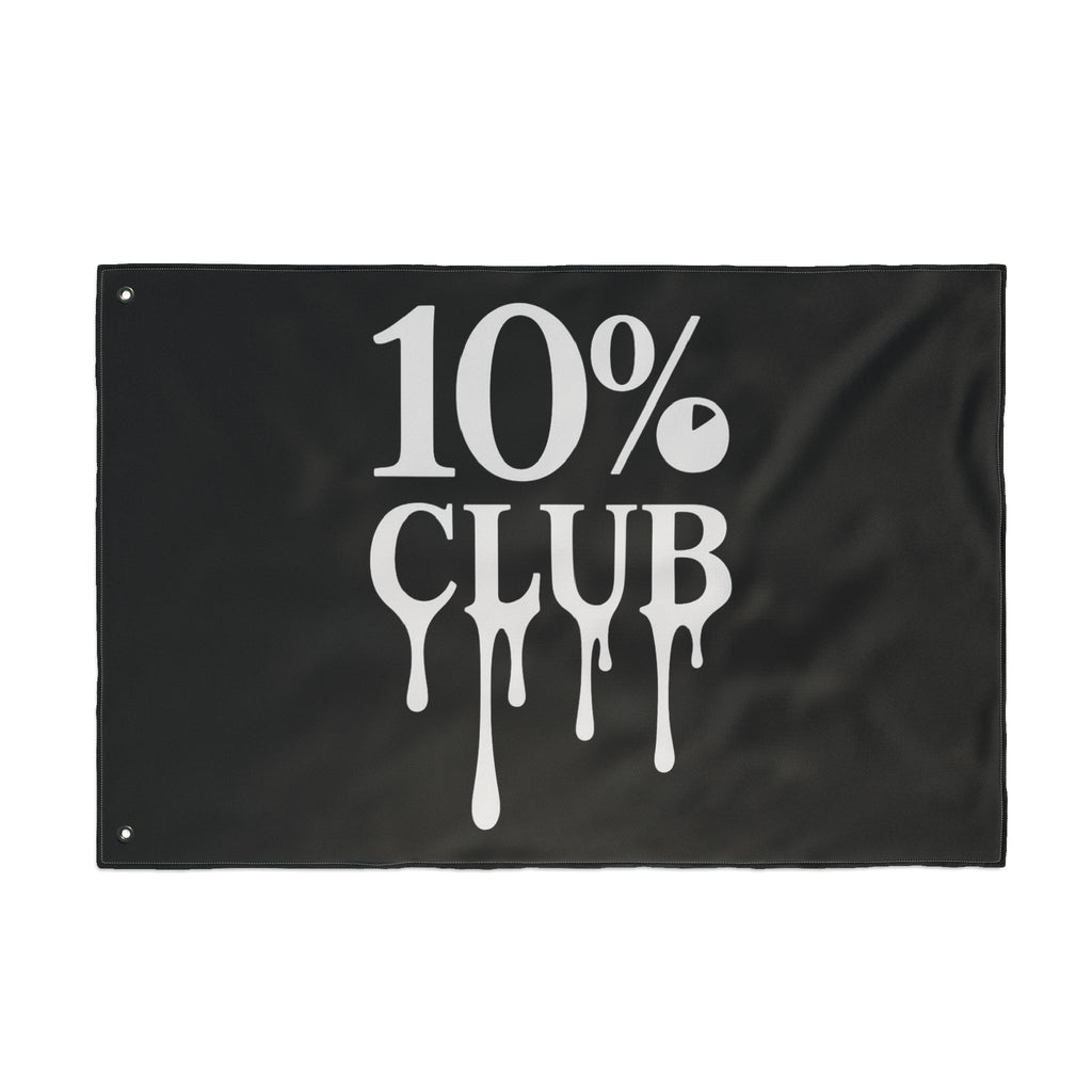 10% Club - Black Premium Flag