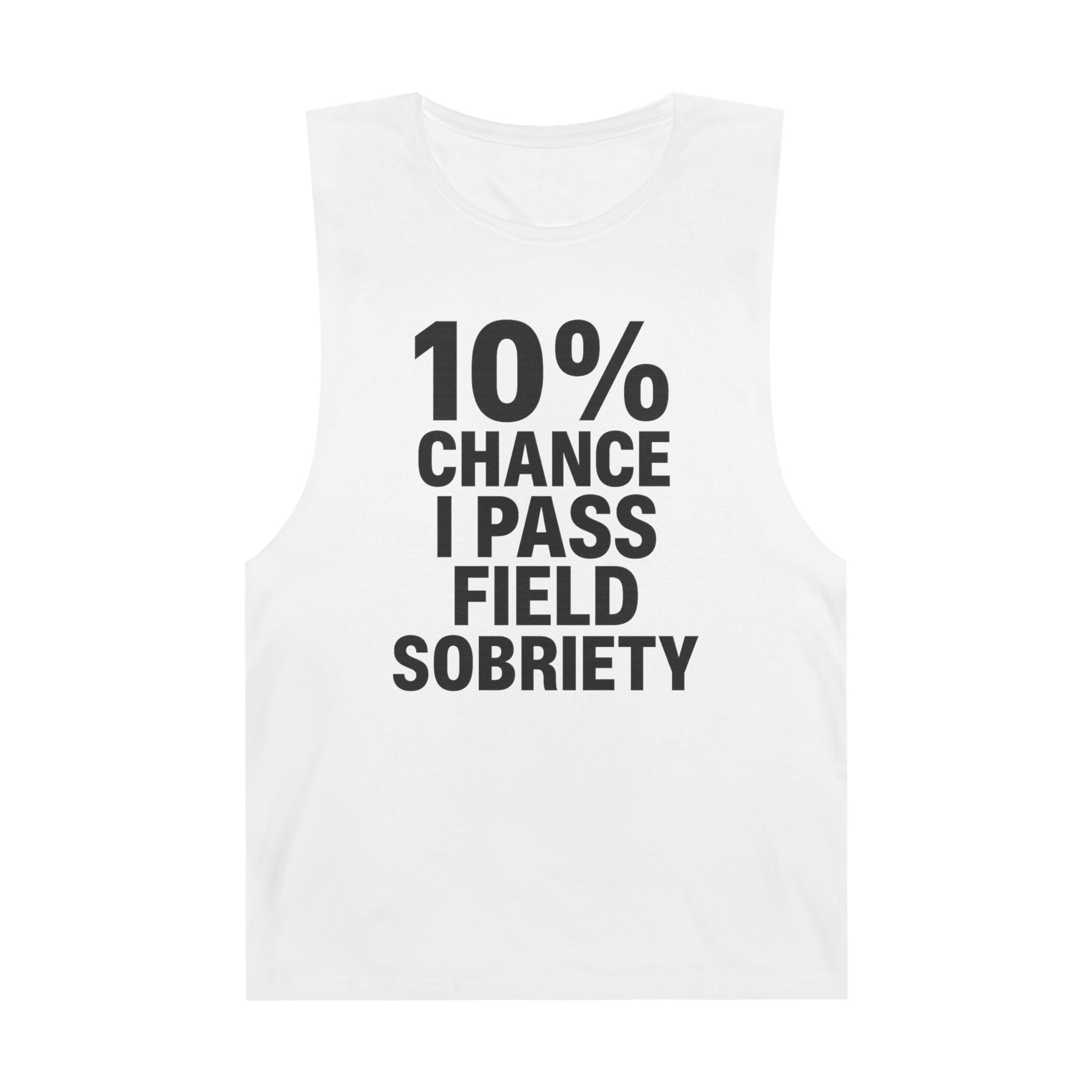 10% Chance I Pass Field Sobriety - Men's Low Cutoff Tank