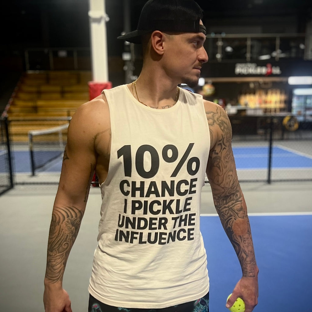 10% Chance I Pickle Under the Influence  - Men's Low Cutoff Tank